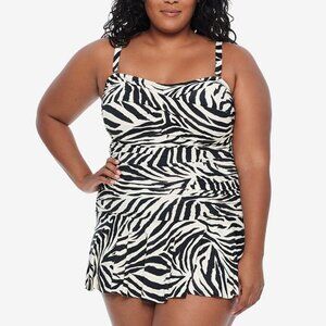NWT! Ralph Lauren Multi Color Animal Printed Slimming One Piece Swimdress NEW!